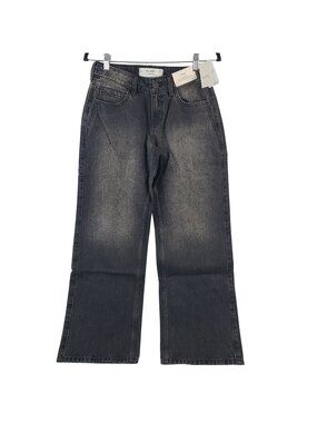 NEW Hollister Low-Rise Baggy Jeans W25 Short Gray Relaxed Fit Women's Sz 0 S